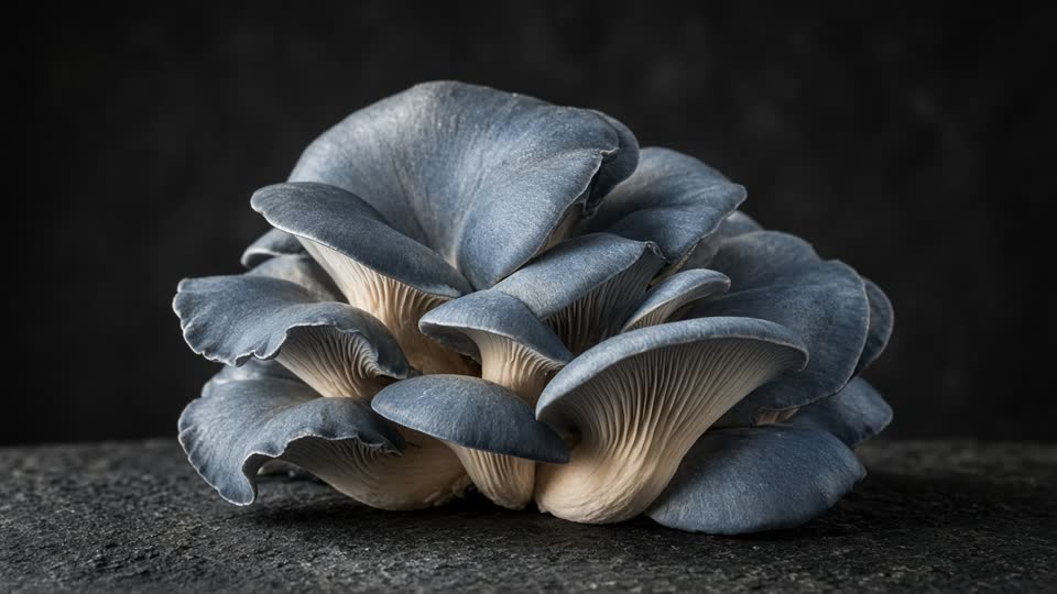 Blue Oyster · Pleurotus ostreatus var. columbinus